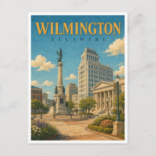 Wilmington Delaware Rodney Square GeoSaga Postcard