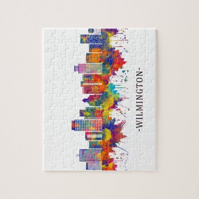 Wilmington Delaware Skyline Jigsaw Puzzle (Vertical)