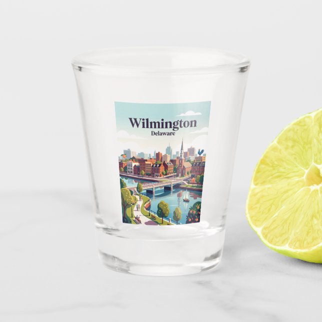 Wilmington, Delaware, USA Shot Glass (Front)