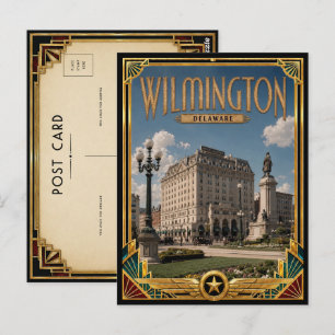 Wilmington Delaware Vintage Art Deco Golden Age Postcard
