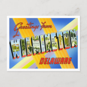 Wilmington, Delaware Vintage Big Letters Postcard