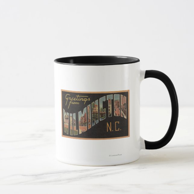 Wilmington, North Carolina - Large Letter Scenes Mug (Right)