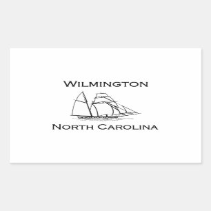 Wilmington North Carolina Tall Ship Rectangular Sticker
