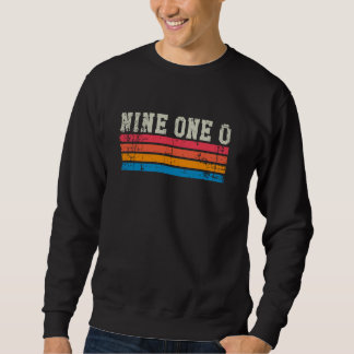 Wilmington North Carolina Vintage Retro Area Code Sweatshirt