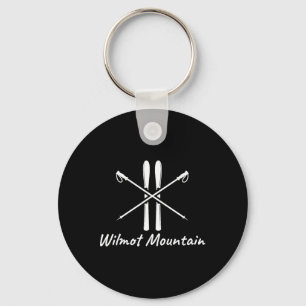 Wilmot Mountain Illinois Ski Skiing Poles Winter V Key Ring
