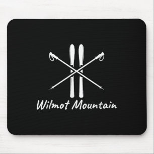 Wilmot Mountain Illinois Ski Skiing Poles Winter V Mouse Mat