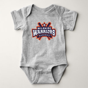 Wilshire Warriors Baseball League Logo Baby Bodysuit