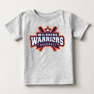 Wilshire Warriors Baseball League Logo Baby T-Shirt
