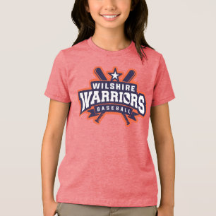 Wilshire Warriors Baseball League Logo Tri-Blend Shirt