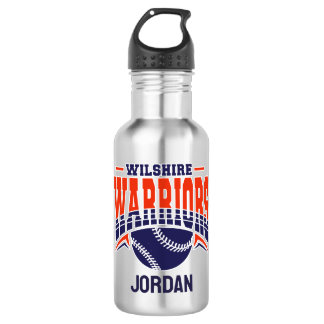 Wilshire Warriors Navy Baseball Logo 532 Ml Water Bottle