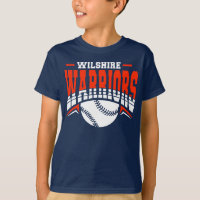 Wilshire Warriors White Baseball Logo