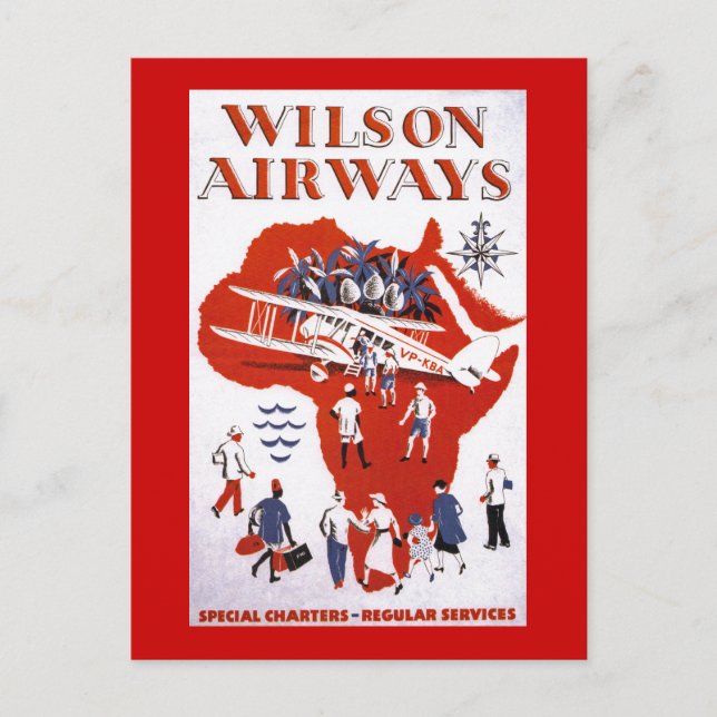 Wilson Airways ~ Africa Postcard (Front)