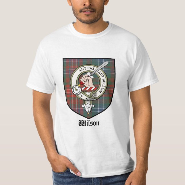Wilson Clan Crest Badge Tartan T-Shirt (Front)