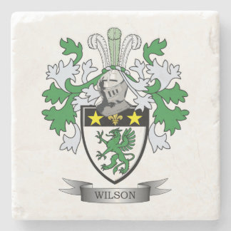 Wilson Coat of Arms Stone Coaster