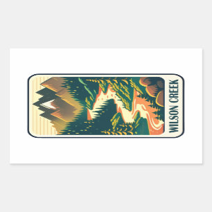 Wilson Creek North Carolina Colours Rectangular Sticker