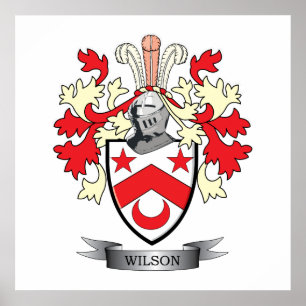 Wilson Family Crest Coat of Arms Poster
