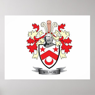 Wilson Family Crest Coat of Arms Poster