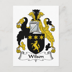 Wilson Family Crest Postcard