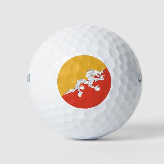 Wilson Golf Ball with flag of Bhutan (Front)