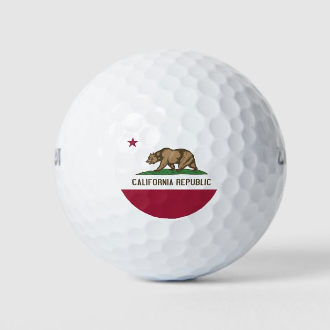 Wilson Golf Ball with flag of California, USA (Front)