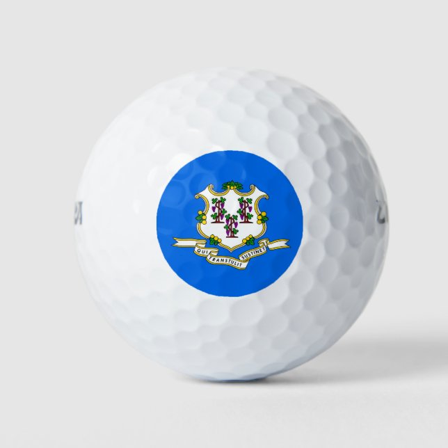 Wilson Golf Ball with flag of Connecticut, USA (Front)