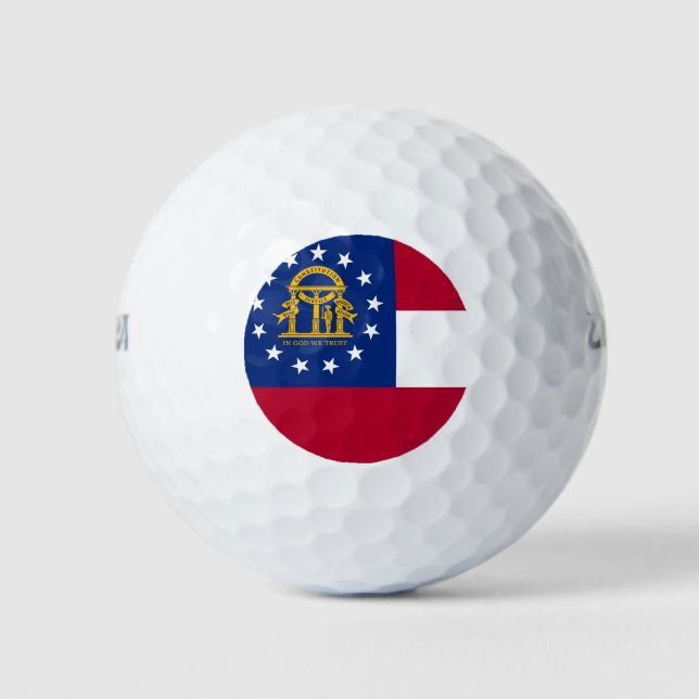 Wilson Golf Ball with flag of Georgia, USA (Front)