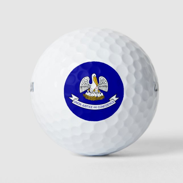 Wilson Golf Ball with flag of Louisiana, USA (Front)