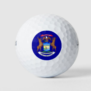 Wilson Golf Ball with flag of Michigan, USA