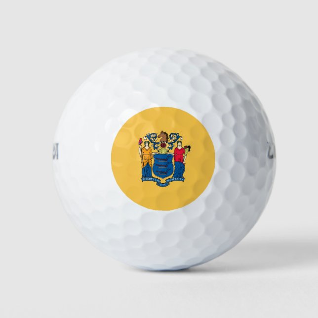 Wilson Golf Ball with flag of New Jersey, USA (Front)