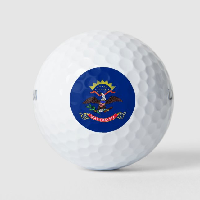 Wilson Golf Ball with flag of North Dakota (Front)