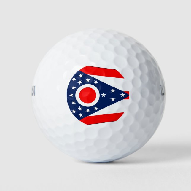 Wilson Golf Ball with flag of Ohio, USA (Front)