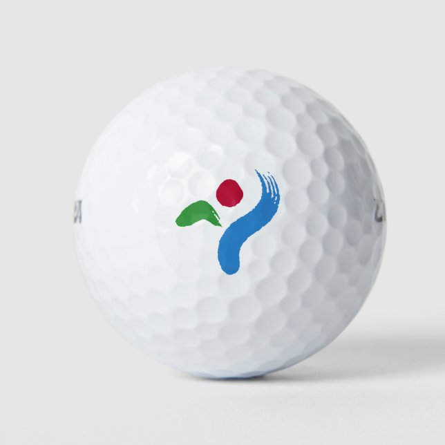 Wilson Golf Ball with flag of Seoul, South Korea (Front)