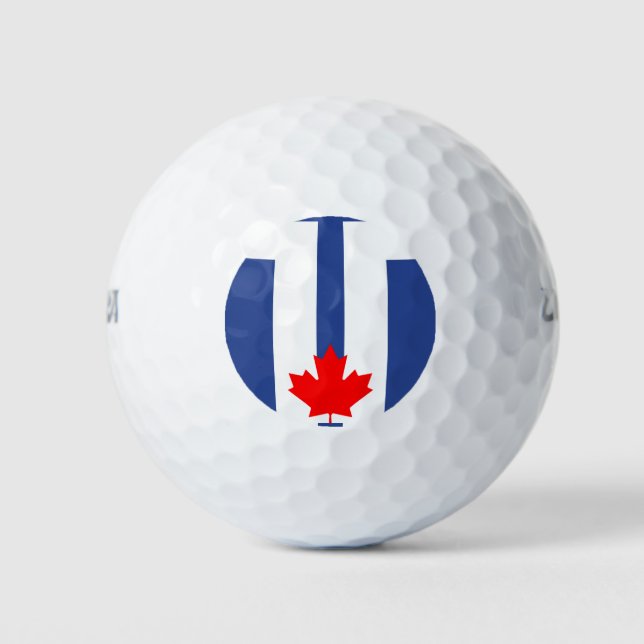 Wilson Golf Ball with flag of Toronto (Front)