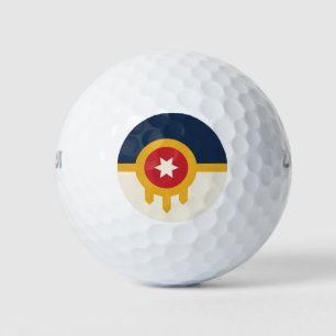 Wilson Golf Ball with flag of Tulsa, Oklahoma
