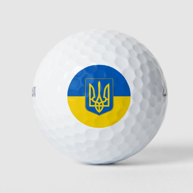 Wilson Golf Ball with flag of Ukraine (Front)
