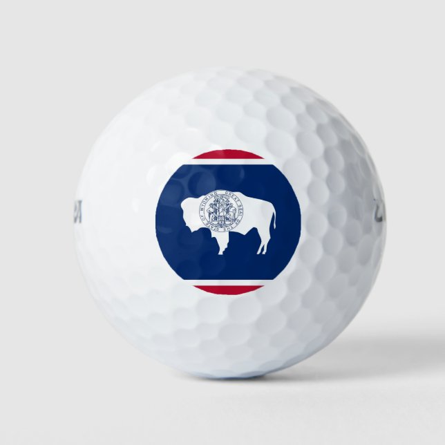 Wilson Golf Ball with flag of Wyoming State (Front)