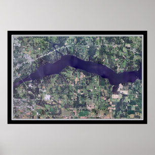 Wilson Lake Alabama Satellite Poster Map
