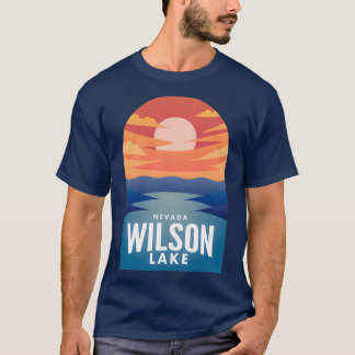 Wilson Lake NV Retro Sunset  T-Shirt