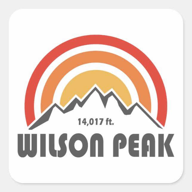 Wilson Peak Square Sticker (Front)