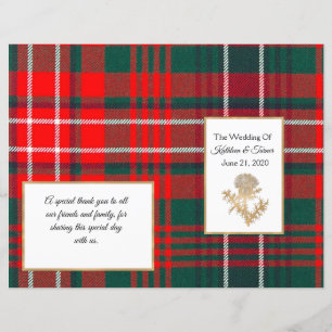 Wilson Plaid Wedding Program