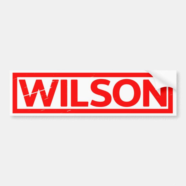 Wilson Stamp Bumper Sticker (Front)