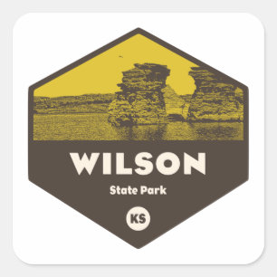 Wilson State Park Kansas Square Sticker