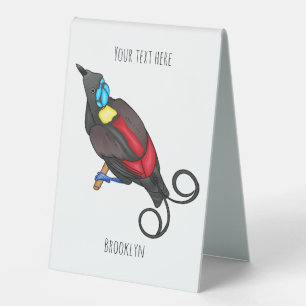 Wilson's bird-of-paradise bird cartoon
