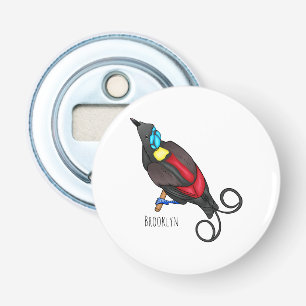 Wilson's bird-of-paradise bird cartoon  bottle opener