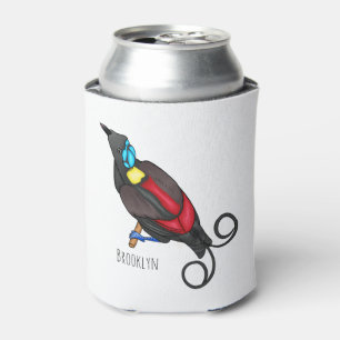 Wilson's bird-of-paradise bird cartoon can cooler
