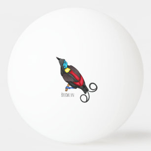 Wilson's bird-of-paradise bird cartoon ping pong ball