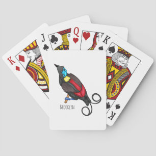 Wilson's bird-of-paradise bird cartoon playing cards