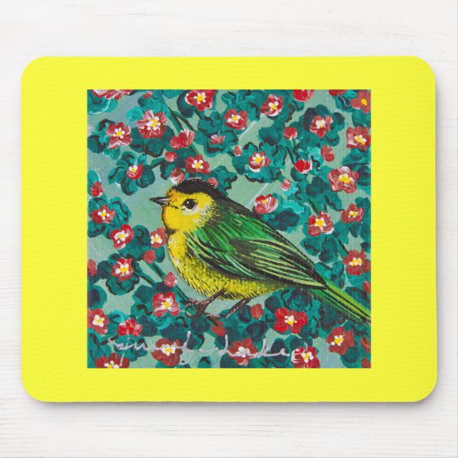 Wilson's Warbler Mouse Mat (Front)