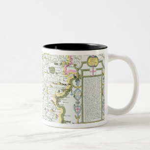 Wiltshire, engraved by Jodocus Hondius Two-Tone Coffee Mug
