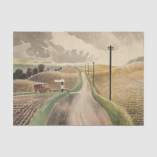Wiltshire Landscape (by Eric Ravilious) Tissue Paper